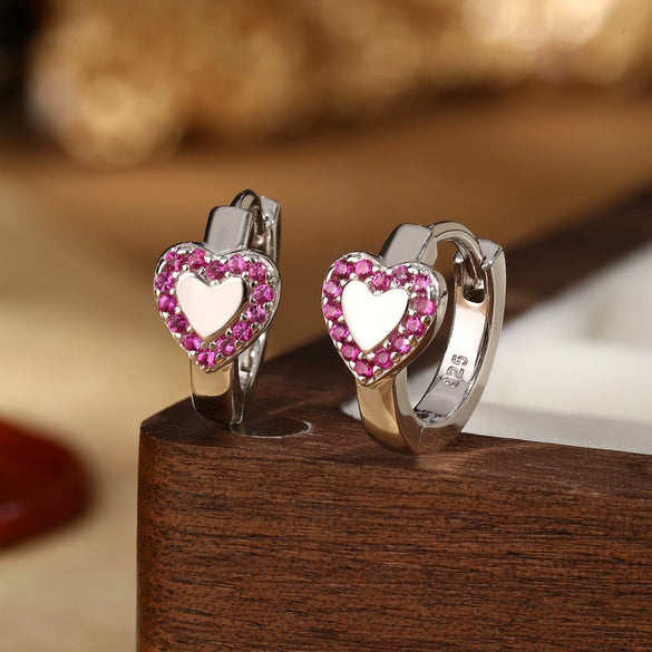 Wholesale Silver Jewelry With Zircon Inlay Love Heart Water Drop Bell Design For Women