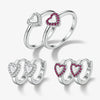 Wholesale Silver Jewelry With Zircon Inlay Love Heart Water Drop Bell Design For Women
