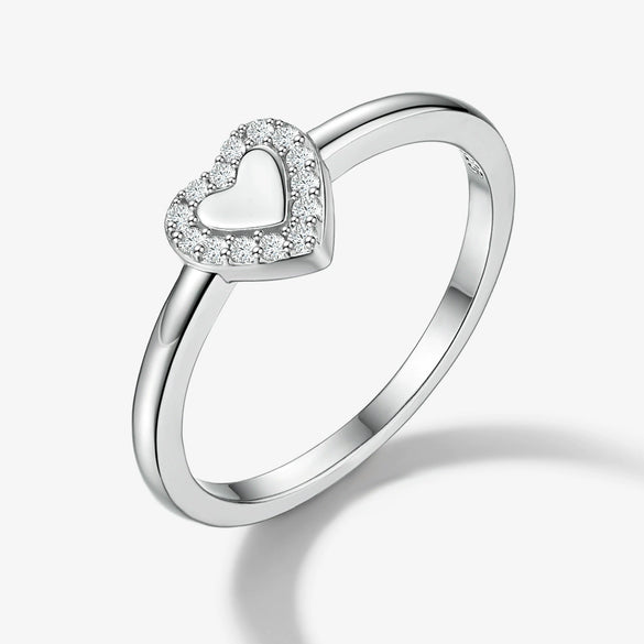 Wholesale Silver Jewelry With Zircon Inlay Love Heart Water Drop Bell Design For Women
