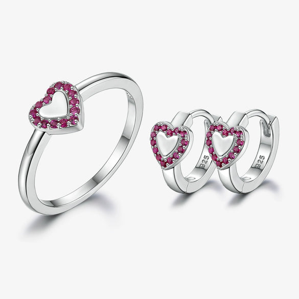 Wholesale Silver Jewelry With Zircon Inlay Love Heart Water Drop Bell Design For Women