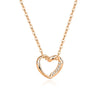 Wholesale Silver Jewelry Women's Hollow Love Pendant Allmatch Collarbone Chain With Geometric Pattern And Diamond Design