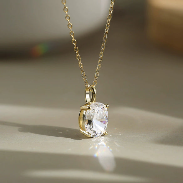 Wholesale Silver Jewelry Zircon Pendant Necklace 925 Sterling Silver Geometric Style Electroplating Cross Chain Unisex