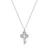 Wholesale 925 Silver 14K Gold Plated Geometric Cross Chain Necklace With Four Leaf Clover And Small Key Pendant For Women