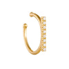 Wholesale 925 Silver 14K Gold Plated Light Purple Red Zirconium Row Drill Earrings For Women