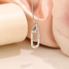 Wholesale 925 Silver Letter Interlocking Oshaped Chain Necklace Electroplated Simple Design For Women