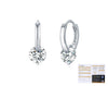 Wholesale 925 Silver Light Luxury Single Diamond Earrings For Women With Geometric Shape And Set With Diamonds Processing