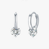 Wholesale 925 Silver Light Luxury Single Diamond Earrings For Women With Geometric Shape And Set With Diamonds Processing