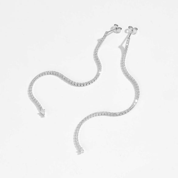 Wholesale 925 Silver Long Tassel Earrings For Women With Platinum Or 18K Gold Electroplating High End Light Luxury And Fashionable
