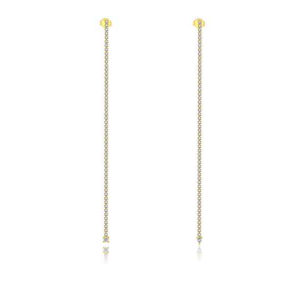 Wholesale 925 Silver Long Tassel Earrings For Women With Platinum Or 18K Gold Electroplating High End Light Luxury And Fashionable