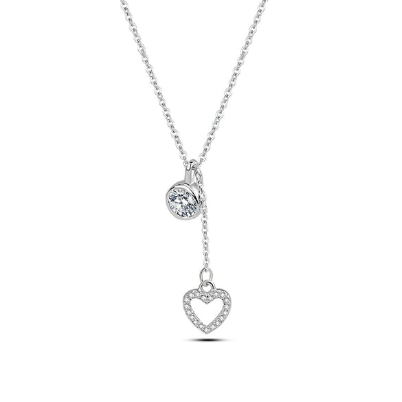 Wholesale Silver Love Clavicle Chain Necklace With Geometric Design For Women