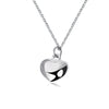 Wholesale Silver 925 Love Heart Shape Pendant Necklace With Cross Chain And Electroplating Treatment