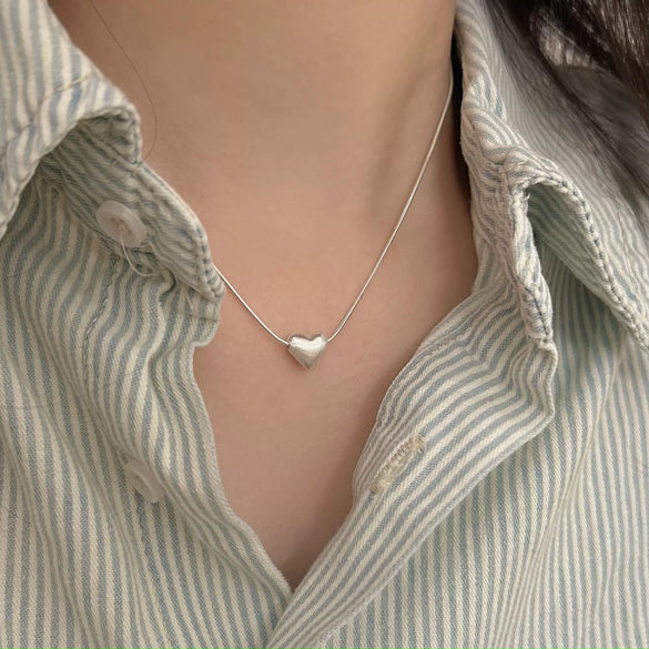 Wholesale Silver Love Necklace Geometric Style 925 Sterling Silver Electroplated Cross Chain