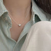 Wholesale Silver Love Necklace Geometric Style 925 Sterling Silver Electroplated Cross Chain