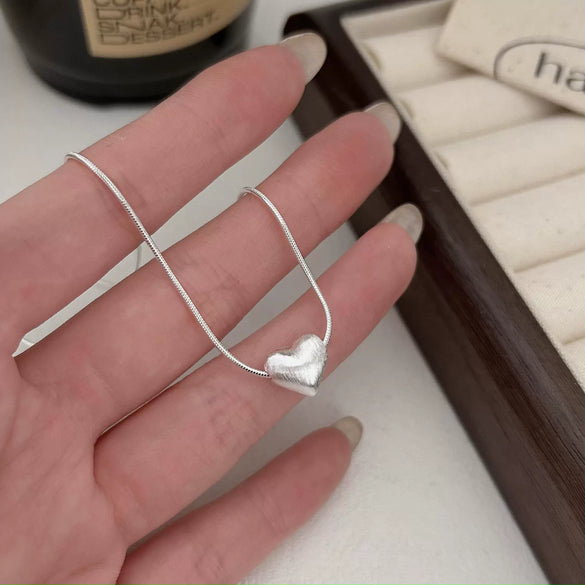 Wholesale Silver Love Necklace Geometric Style 925 Sterling Silver Electroplated Cross Chain