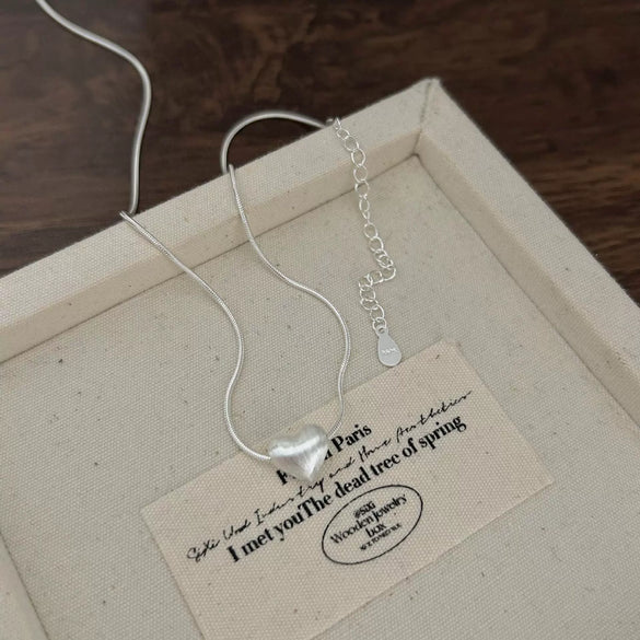Wholesale Silver Love Necklace Geometric Style 925 Sterling Silver Electroplated Cross Chain