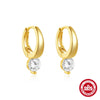 Wholesale 925 Silver Luxury Geometric Diamond Earrings For Women With Electroplating Treatment