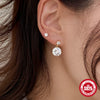 Wholesale 925 Silver Luxury Geometric Diamond Earrings For Women With Electroplating Treatment