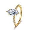 Wholesale 925 Silver Marquiseshaped Moissanite Ring Geometric Diamond Design Casual Minimalist Women's Ring