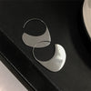 Wholesale Silver Metal Multi Layer Geometric Circle Cold Wind Electroplated Earrings For Women Light Luxury High End Style
