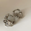 Wholesale Silver Metal Multi Layer Geometric Circle Cold Wind Electroplated Earrings For Women Light Luxury High End Style