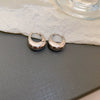 Wholesale Silver Metal Multi Layer Geometric Circle Cold Wind Electroplated Earrings For Women Light Luxury High End Style