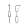 Wholesale 925 Silver Moissanite Geometric Fashion Light Luxury Women's Earrings Set With Diamonds