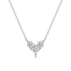 Wholesale 925 Silver Moissanite Inlaid Geometric Pendant Necklace For Women Fashion Light Luxury Clavicle Chain