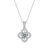 Wholesale 925 Silver Moissanite Inlay Geometric Pendant Clavicle Chain For Women Fashion Style