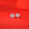Wholesale 925 Silver Moissanite Inlay Geometric Style Earrings For Women