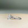 Wholesale Silver Moissanite Ring With Geometric Shape And Electroplating For Women