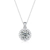 Wholesale 925 Silver Moissanite Romantic Snowflake Pendant Necklace With Ball Chain Electroplated For Women