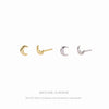 Wholesale Silver 925 Moon Style Earrings With Electroplating Treatment For Women
