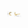 Wholesale Silver 925 Moon Style Earrings With Electroplating Treatment For Women