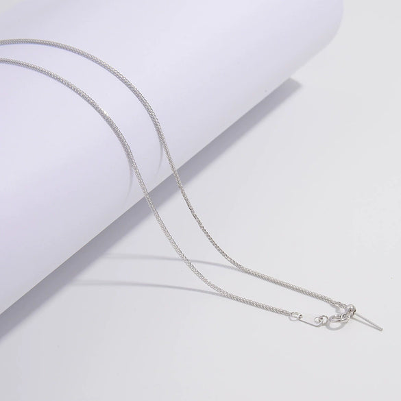 Wholesale Silver Necklace Chopin Chain 925 Silver Geometric Electroplated Simple Style Unisex