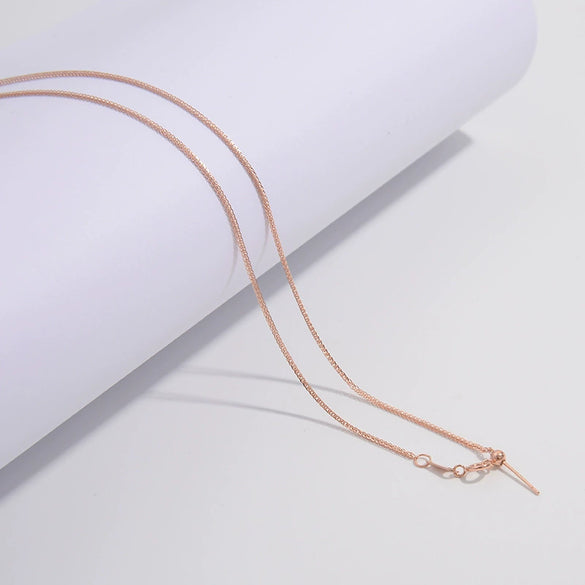 Wholesale Silver Necklace Chopin Chain 925 Silver Geometric Electroplated Simple Style Unisex