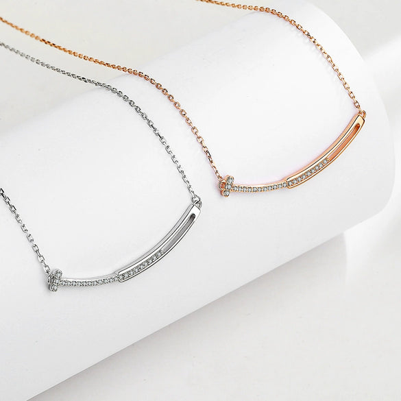 Wholesale 925 Silver Necklace Geometric Simple Women's Fashion Accessories