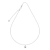 Wholesale Silver Necklace Light Luxury Minimalist Style Geometric Drop Shape Zircon Pendant Electroplated For Women