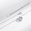 Wholesale Silver Necklace Light Luxury Style Heart Pendant