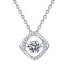 Wholesale Silver Necklace Light Luxury Style Heart Pendant