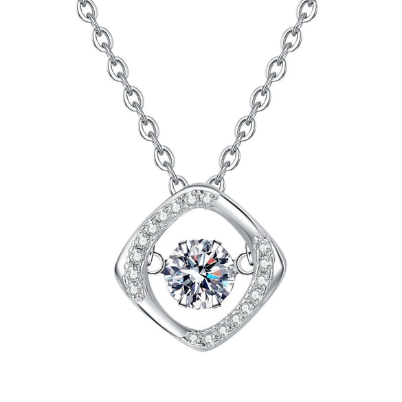 Wholesale Silver Necklace Light Luxury Style Heart Pendant