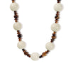 Wholesale Silver Necklace Retro Style Geometric Beaded Natural Tiger Eye Stone Jewelry For Women