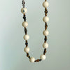 Wholesale Silver Necklace Retro Style Geometric Beaded Natural Tiger Eye Stone Jewelry For Women