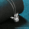 Wholesale Silver Necklace With Animal Zodiac Pattern Plated Pt950 Fourclaw Setting Artificial Diamond Clavicle Chain