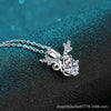 Wholesale Silver Necklace With Animal Zodiac Pattern Plated Pt950 Fourclaw Setting Artificial Diamond Clavicle Chain