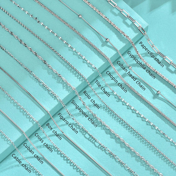 Wholesale Silver Necklace With Geometric Design And Electroplating Chain Accessories For Women