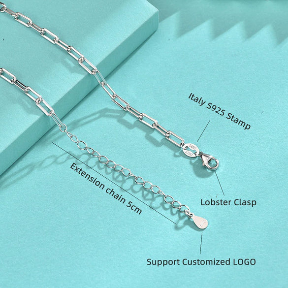 Wholesale Silver Necklace With Geometric Design And Electroplating Chain Accessories For Women