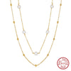Wholesale Silver Necklace With Geometric Design And Electroplating Treatment Fresh Style