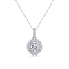 Wholesale 925 Silver Necklace With Geometric Moissanite Pendant And Cross Chain