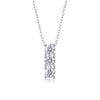Wholesale Silver Necklace With Geometric Moissanite Pendant 925 Silver Material Fashion Style