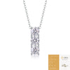 Wholesale Silver Necklace With Geometric Moissanite Pendant 925 Silver Material Fashion Style